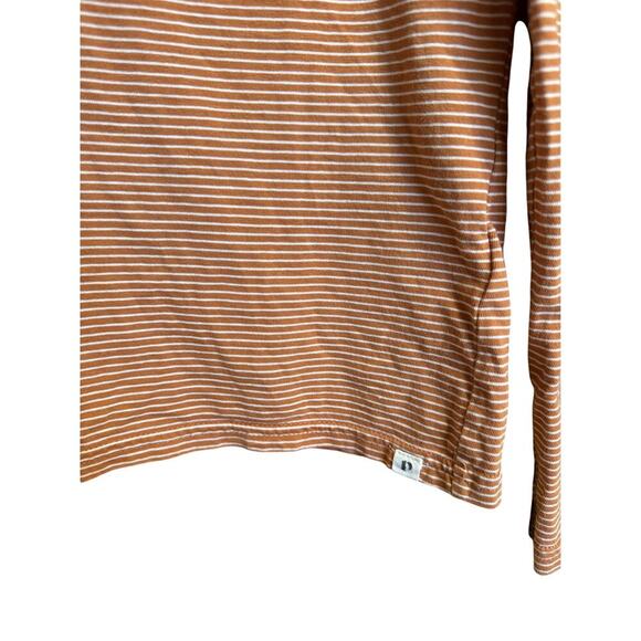 Pact Softspun V Neck Long Sleeve Tee Shirt Organic Cotton Striped Size Small - Picture 8 of 15